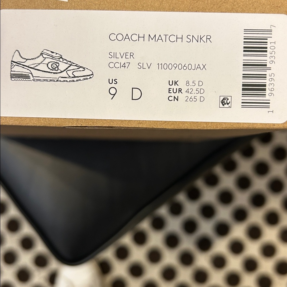 Coach Men Match Sneaker CCI45 New In silver US size 9-13 - Picture 5 of 11